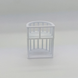 High chair half-round