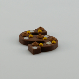 1:6 Chocoladeletter versierd