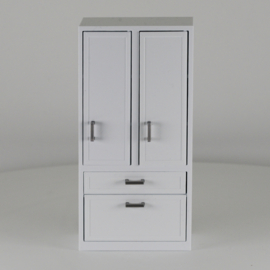 Tall cabinet with hinges on the right