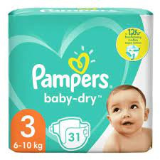 Pampers luiers, maat 3, 31 st.