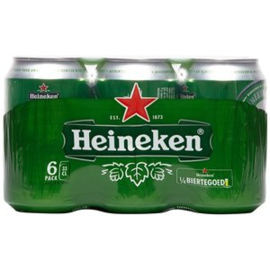 Heineken pils, blik 6 x 33cl.