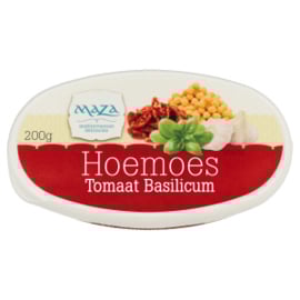 Maza hoemoes tomaat/basilicum, 200 gr.