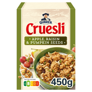 Quaker cruesli appel & rozijn, 450 gr.