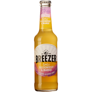 Breezer passion fruit & mango, flesje