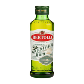 Bertolli Extra Virgin olijf­olie, fles 250 ml.
