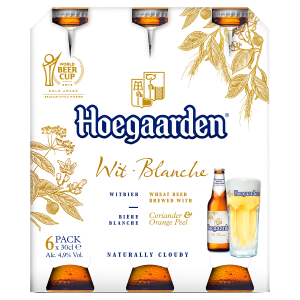 Hoegaarden witbier, 6x30 cl.