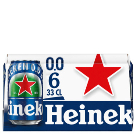 Heineken 0,0%, 6 x 33 cl.