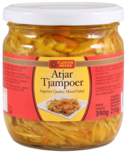 Flower brand Atjar tjampoer, 210 gr.