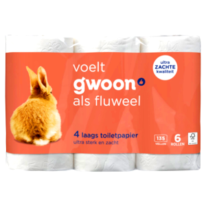 Gwoon Toiletpapier 4 laags. 6-rol