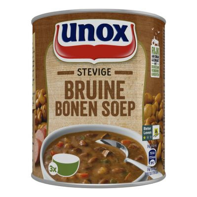 Unox Stevige Bruine bonen soep, blik 800 ml.
