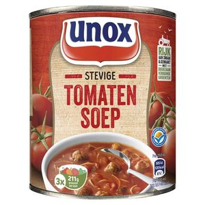Unox Stevige Tomatensoep, blik 800 ml.