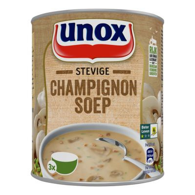 Unox Stevige Champignon soep, blik 800 ml.