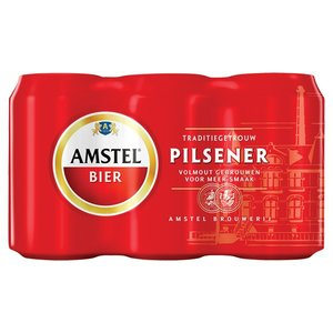 Amstel bier, blik 6 x 33cl.