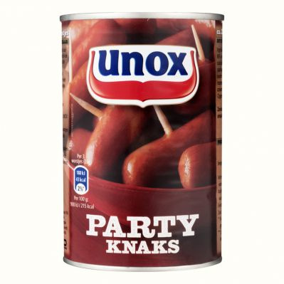 Unox Worst knaks par­ty, blik 400 gr.