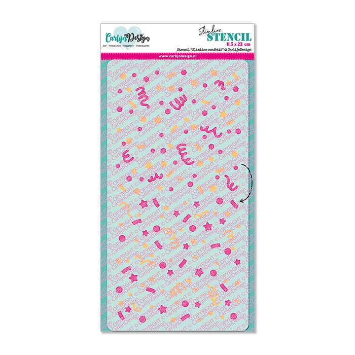 Stencil Slimline confetti