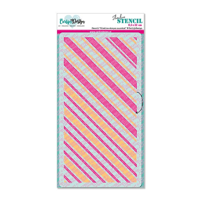 Stencil Slimline stripes candy cane