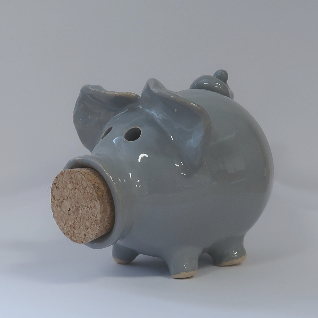 Spaarvarken grijs