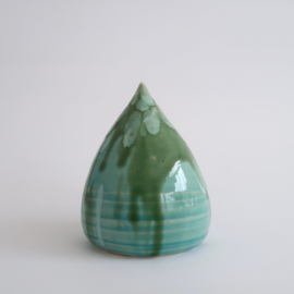 Druppel urn | Turkoois, groen & wit