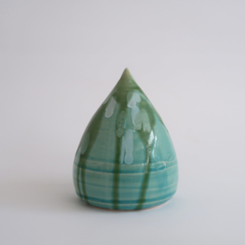Druppel urn | Turkoois, groen & wit