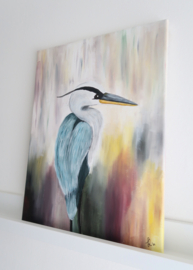 Reiger op canvas 30x40cm