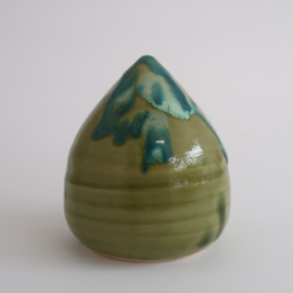 Urn | Jade groen, oceaan blauw en wit