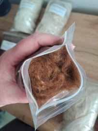 Alpaca wol, gewassen 25 gram