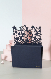 3D cadeaukaartje met envelop | Jij bent mijn ster - Zwart
