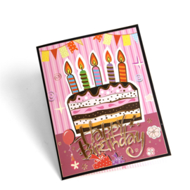 Pop up Verjaardagkaart Felicitatie-Happy birthday
