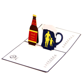 3D vaderdagkaart - papa houdt van bier