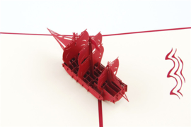 3D lucky card sailboat