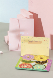 3D cadeaukaartje met envelop | Donut-Especially for you