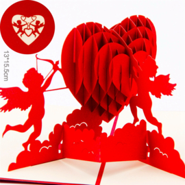 3D Cupido liefde pop-up wenskaart