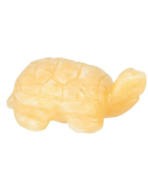 Calciet geel edelsteen dier schildpad