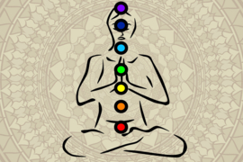 7 chakra - set van 7 halfedelstenen hartvormig