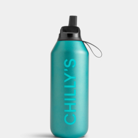 Chilly's S2 Sports Bottle Flip 500ml Matte Metallic Atlantis