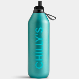 Chilly's S2 Sports Bottle Flip 1000ml Matte Metallic Atlantis