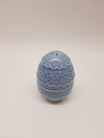 Decorated egg as salt and pepper set