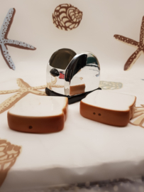 Peper en Zout Tostie-apparaat met 2 boterhammen