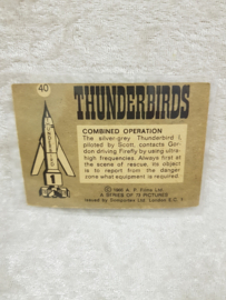 The Thunderbirds No.40 Combined Operation Tradecard