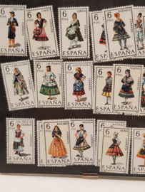 Espana collection traditional costume stamps MNH 53 pieces