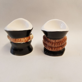 Egg cups porcelain face