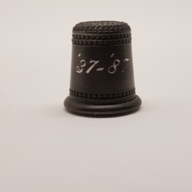 Pewter Thimble with Reed 37 - 87 Engraved