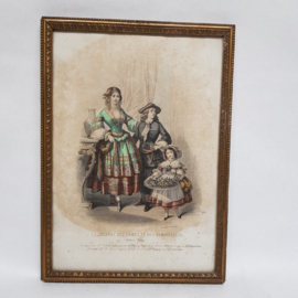 Journal des Dames et des Demoiselles Victorian print in frame