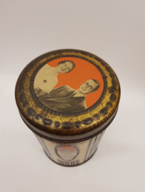 Sugar tin with photos of the Royal Family from the 1930s/40s