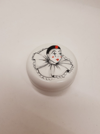 Pierrot enamel dressing table pot Laurana