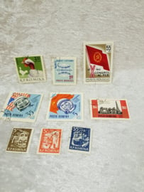 Postzegels Romina gestempeld 9x