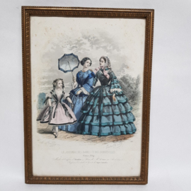 Journal des Dames et des Demoiselles Victorian print in frame