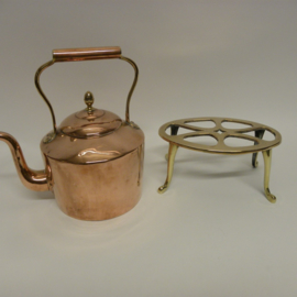 Red copper kettle with brass stove (clearance)