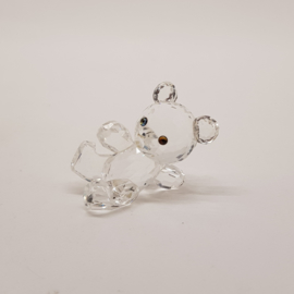 Swarovski Silver Crystal Bear lying with box