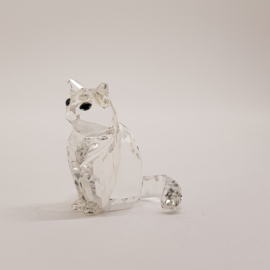 Swarovski Silver Crystal cat with box